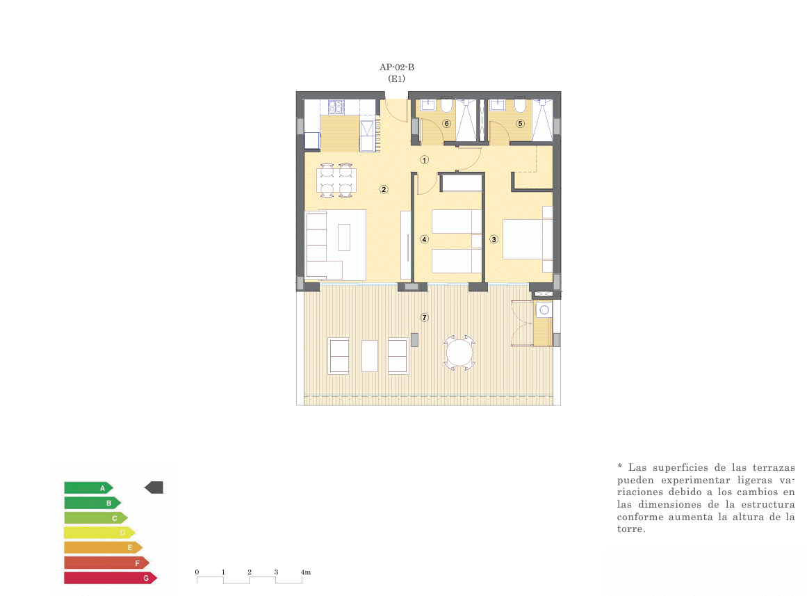 Appartement met ruim terras